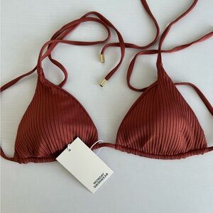 Monday Swimwear Palma Copper Ribbed Bikini Top